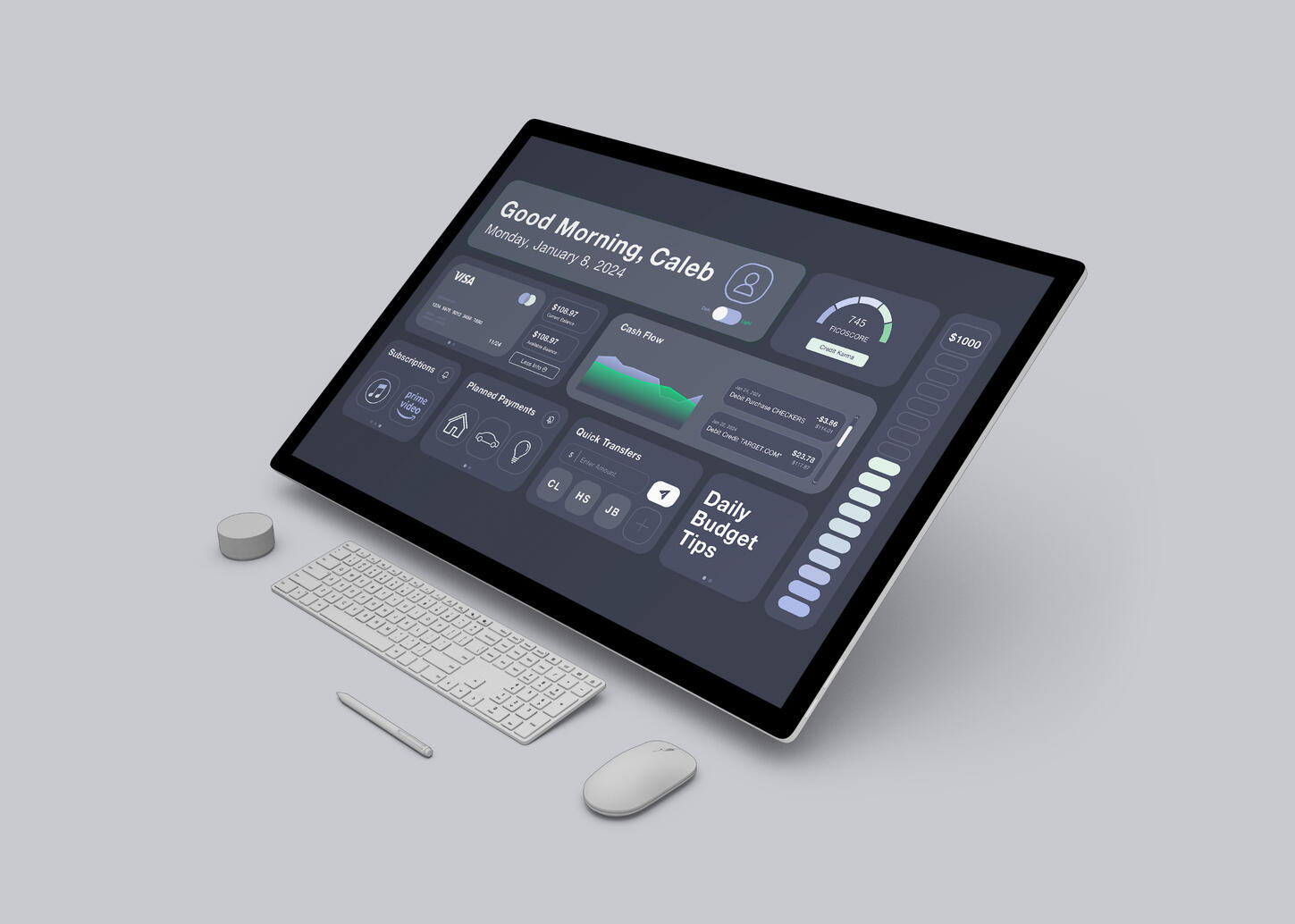 financial dashboard